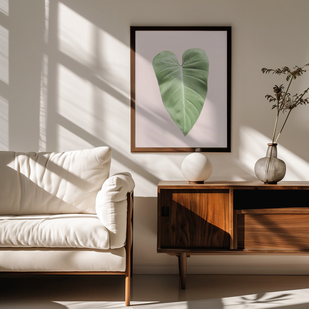 Tropical Leaf Blush Poster