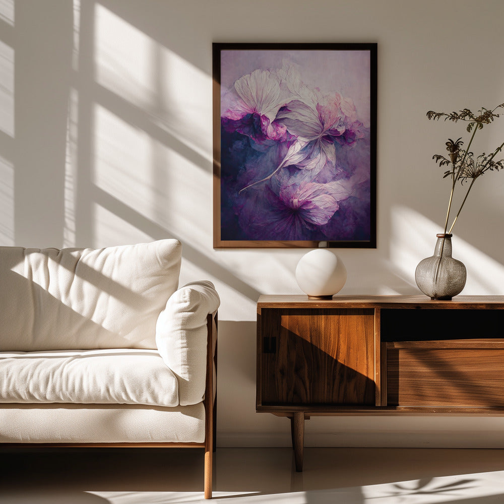 Purple Peony Poster