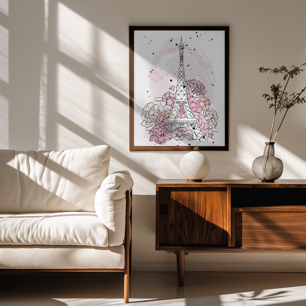 Peony Paris Poster