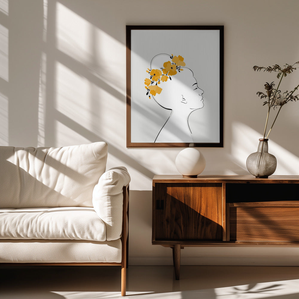 Floral Sanyu portrait Poster