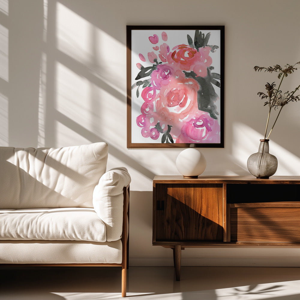 Maeko loose watercolor florals II Poster