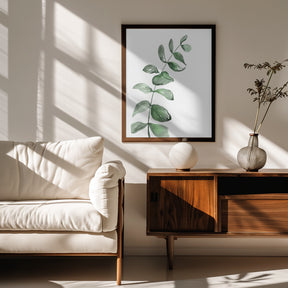 Watercolor greenery branch Poster