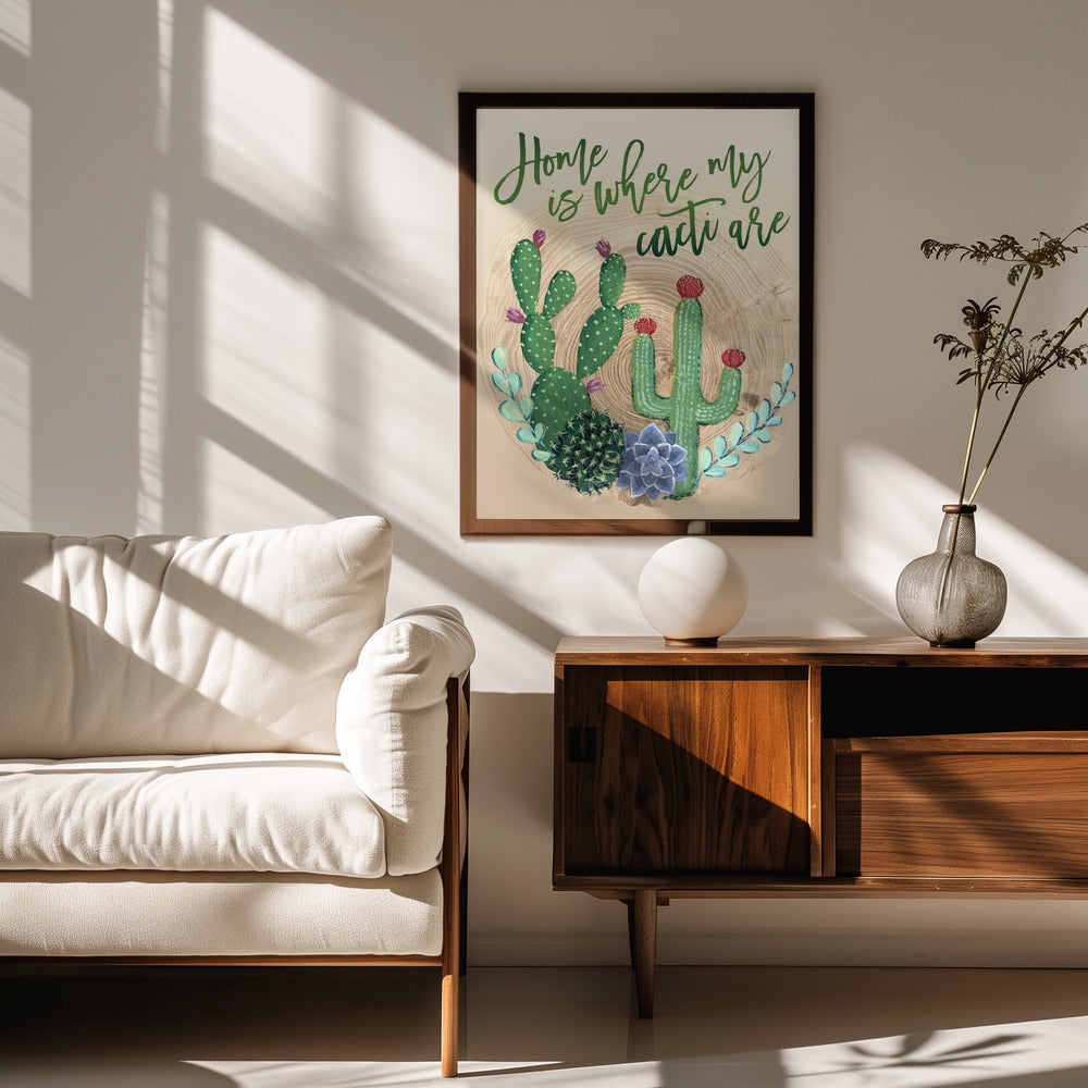 Home is where my cacti are Poster