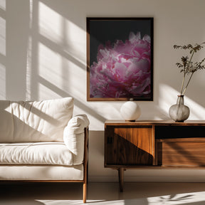 Moody pink peony I Poster