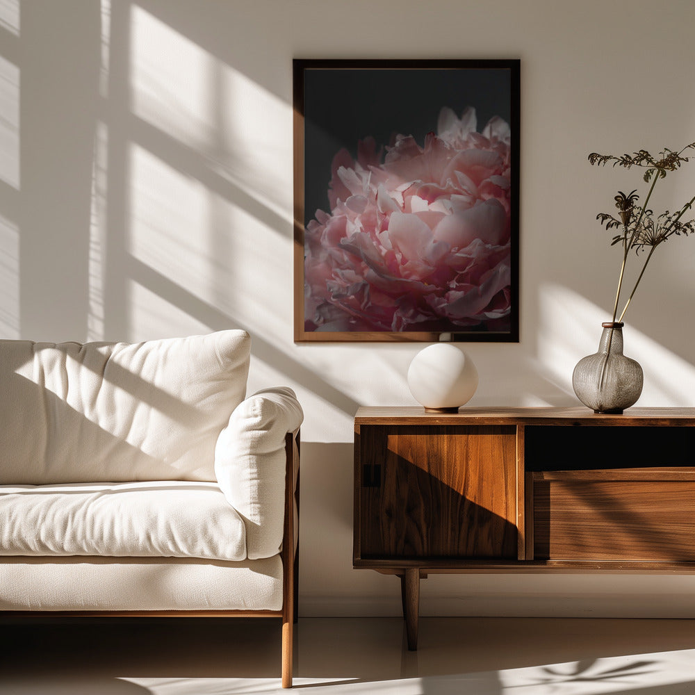 Moody blush peony I Poster