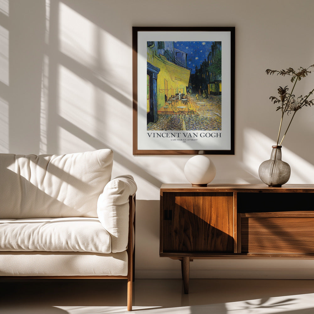 Café Terrace At Night Poster