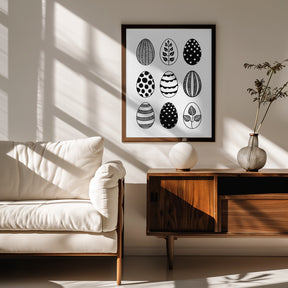 Scandi Easter eggs Poster