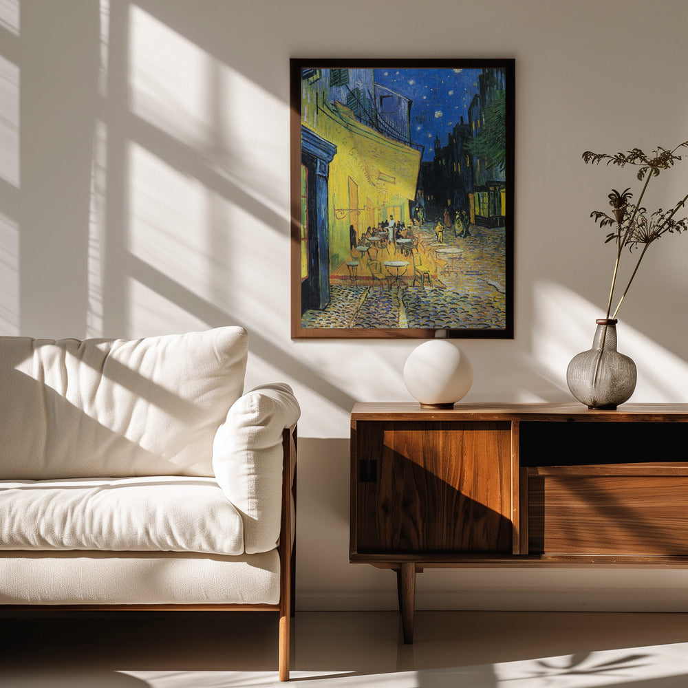 Café Terrace At Night Poster