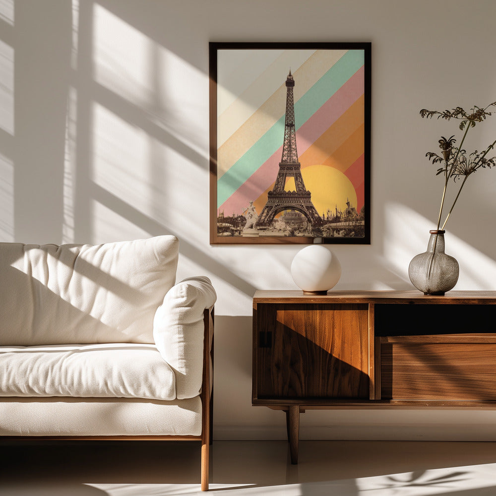 Eiffel Tower Rainbow Poster