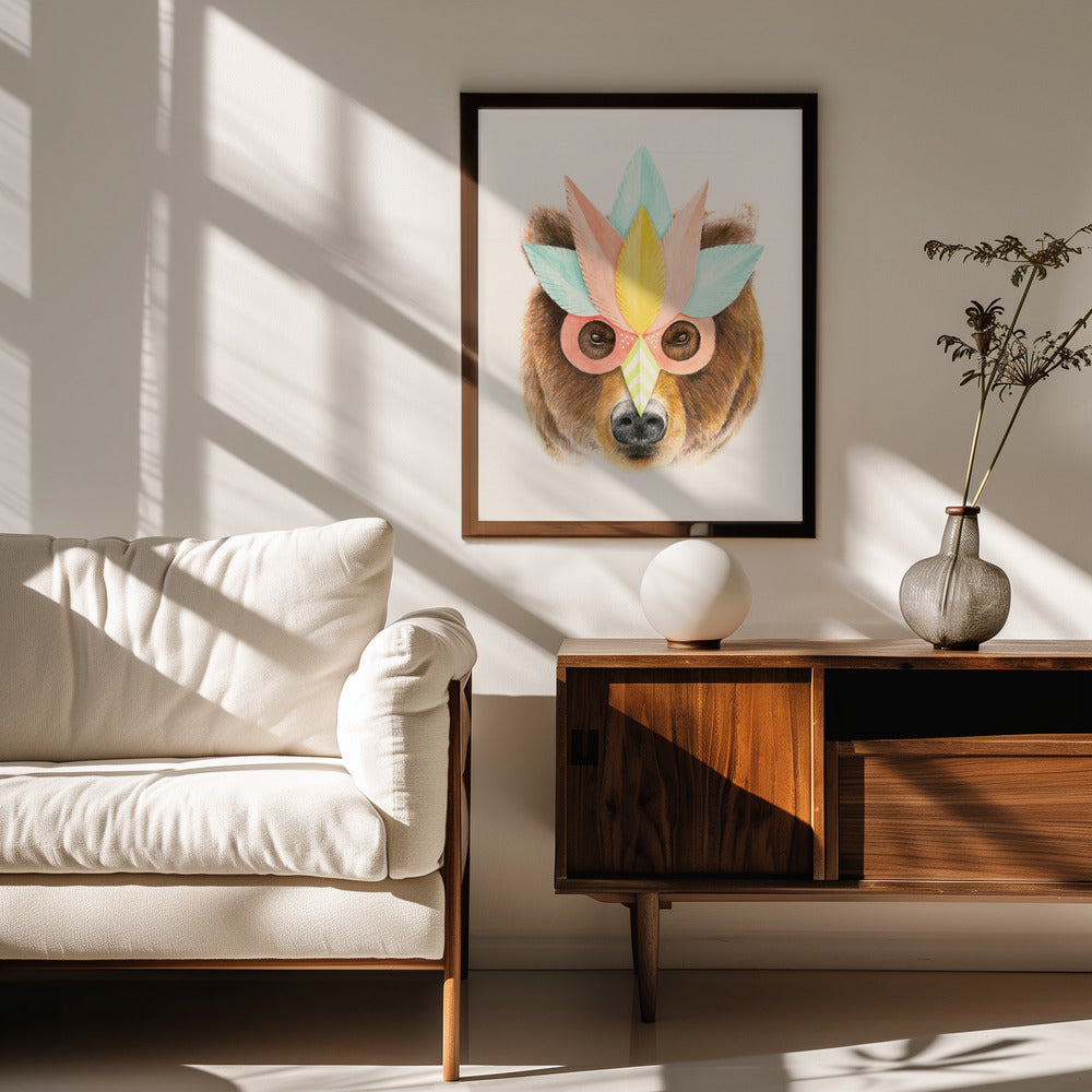 Bear Paper Mask Poster