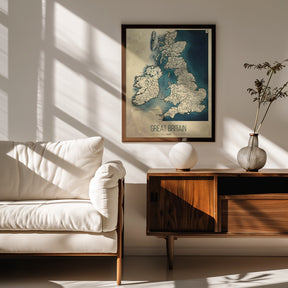 Great Britain map Poster