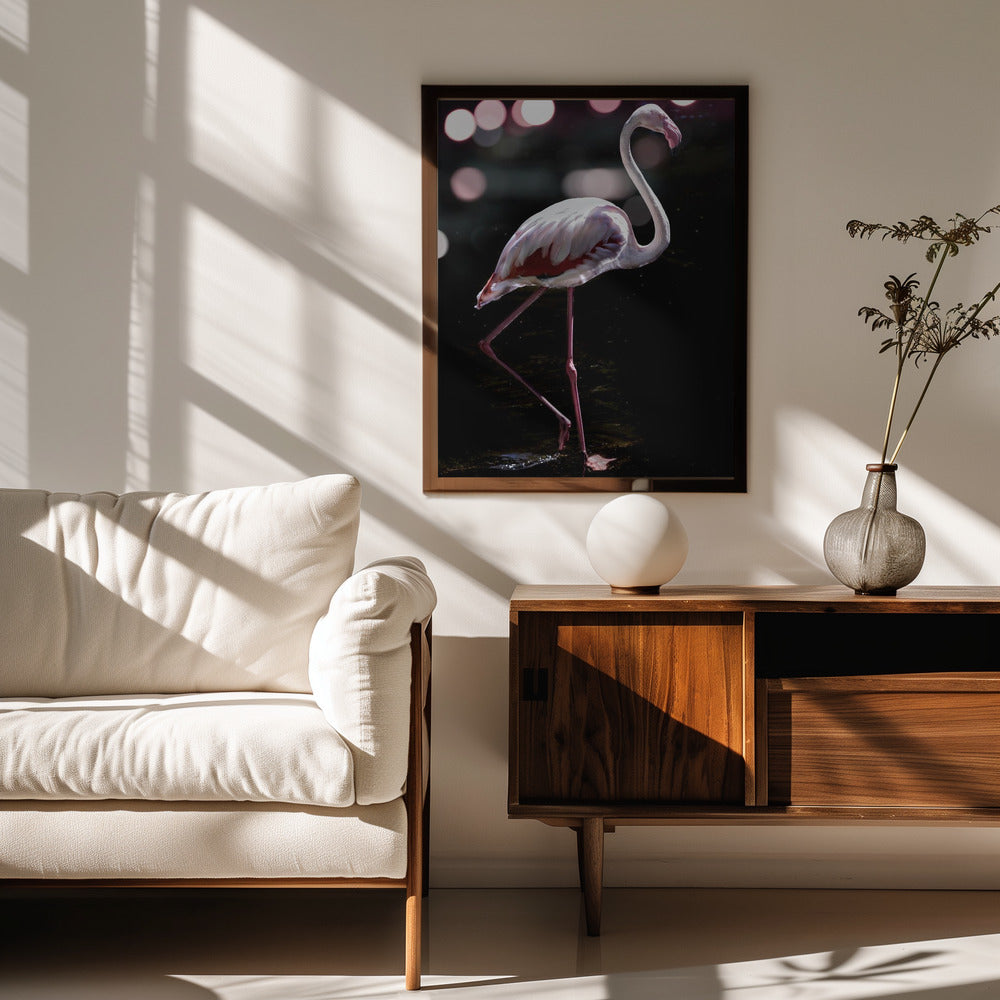 Dancing Flamingo Poster