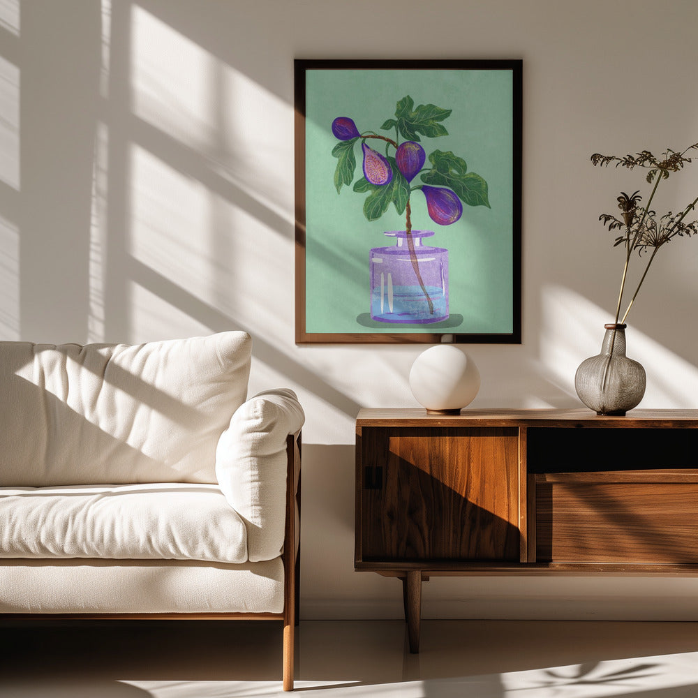 Figs Branch In Vase Poster