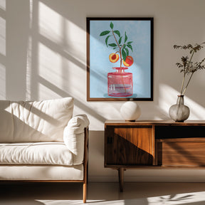 Peach Tree in Vase Poster