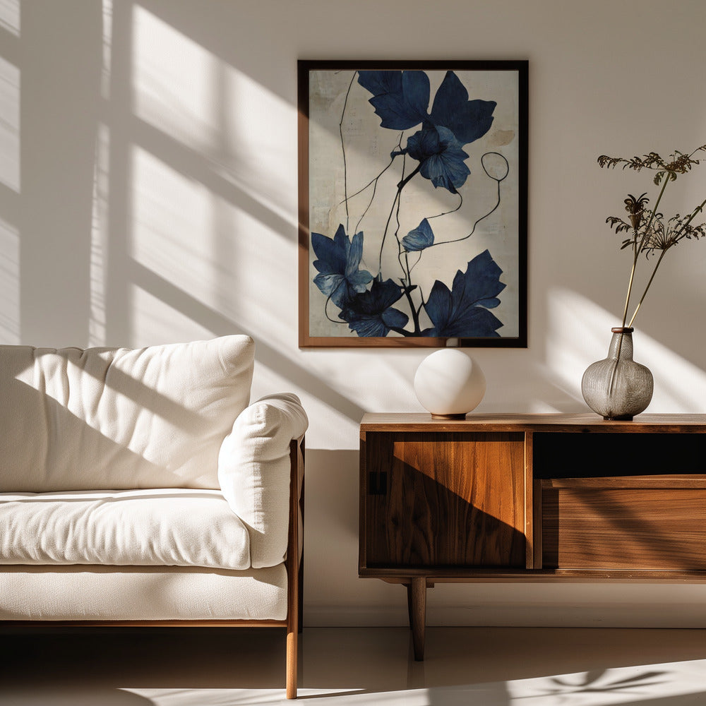 Indigo Flower Poster