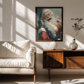 Laughing Santa Poster