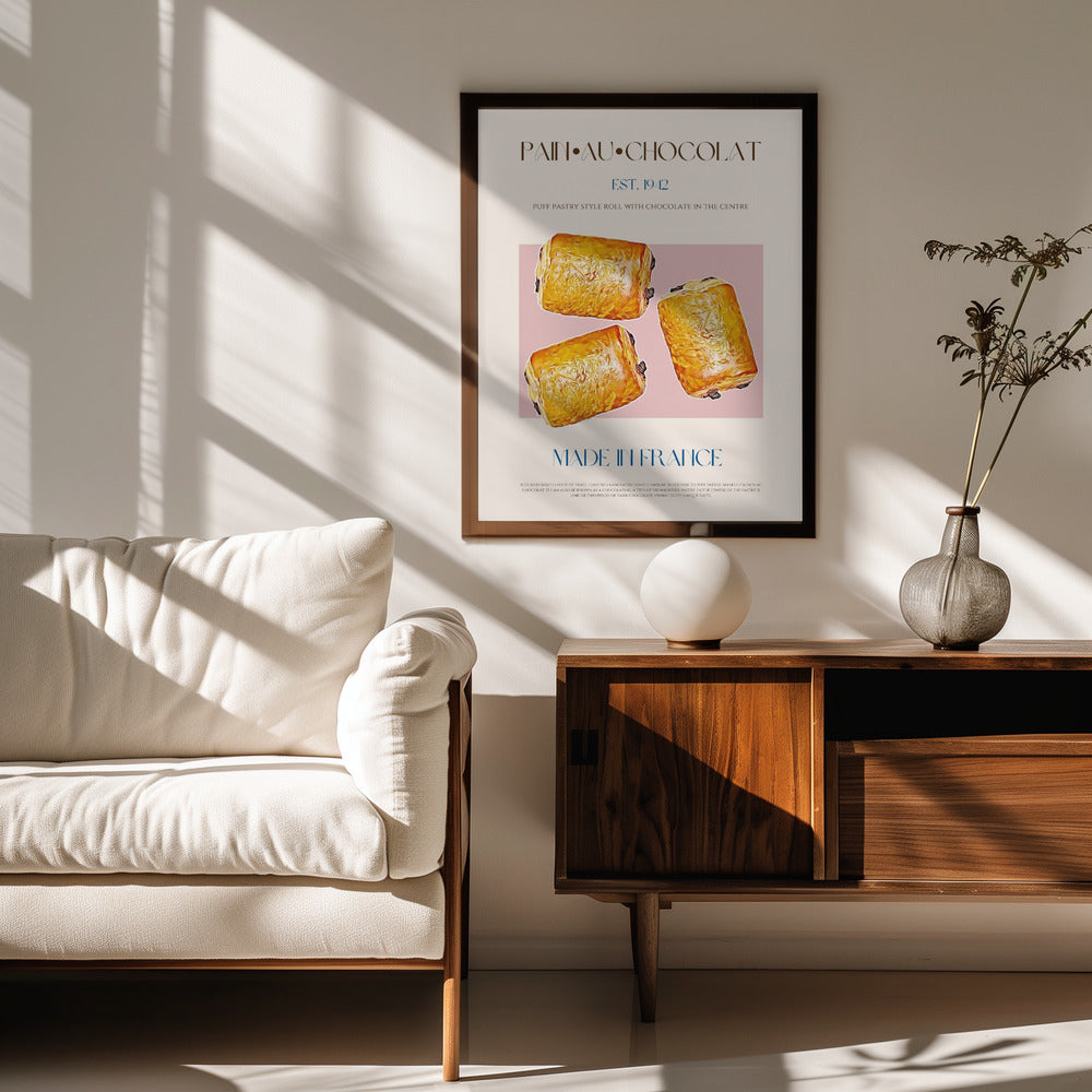 Pain Au Chocolat Print Poster