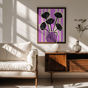 Stripes Still Life Purple Poster