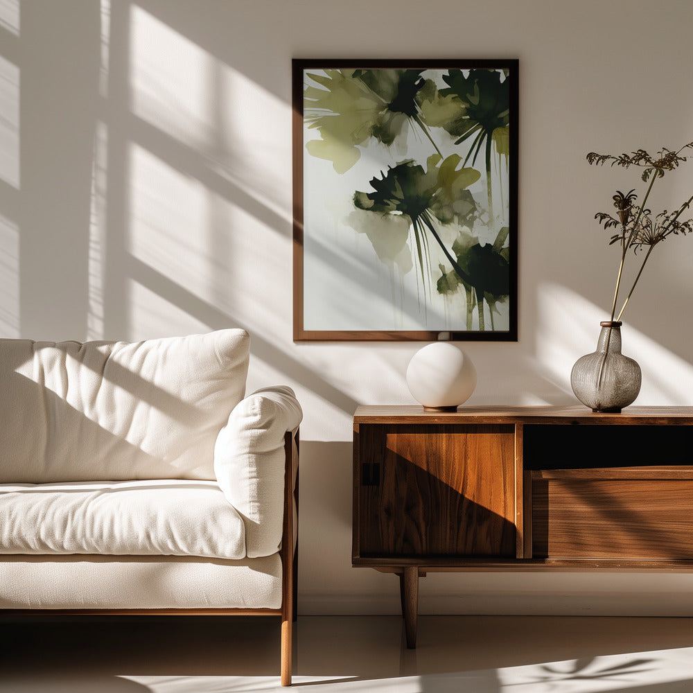 Green Flowers Poster