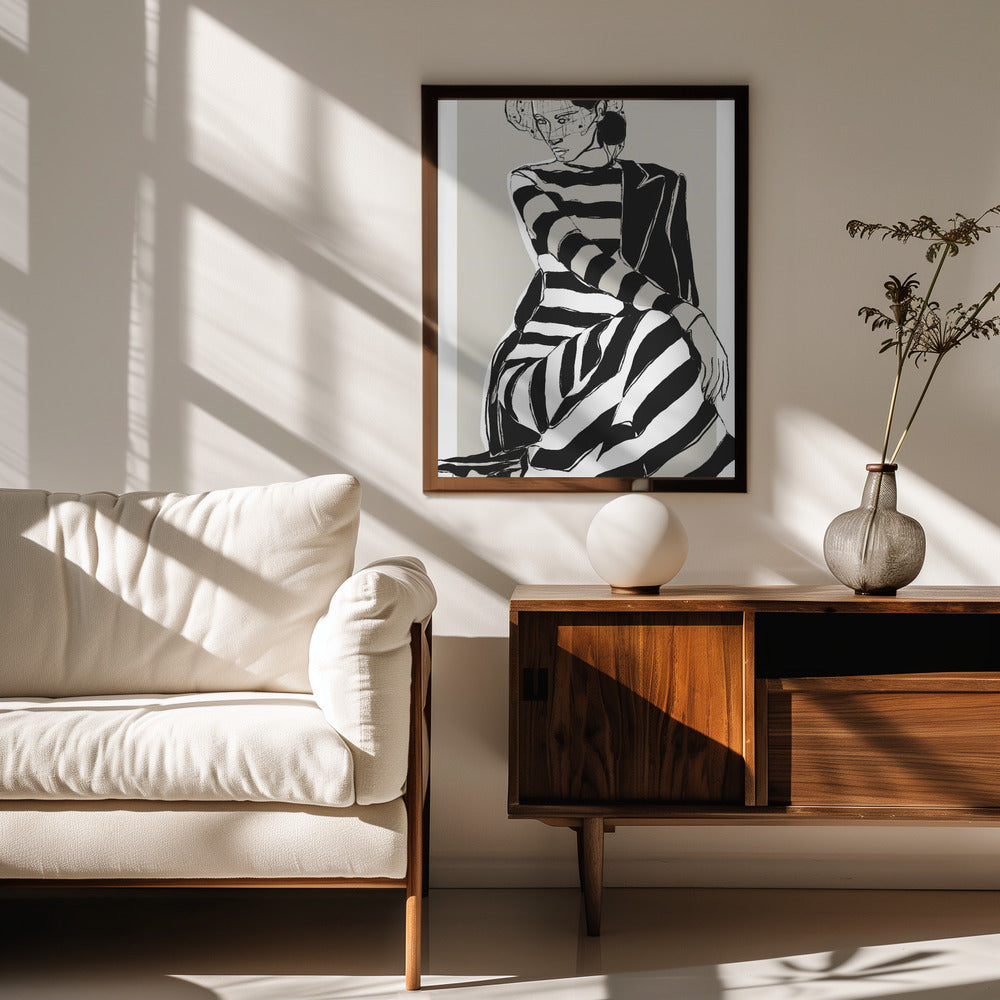 Striped Dress Poster