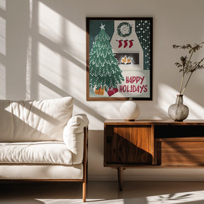 Cozy retro interior Poster