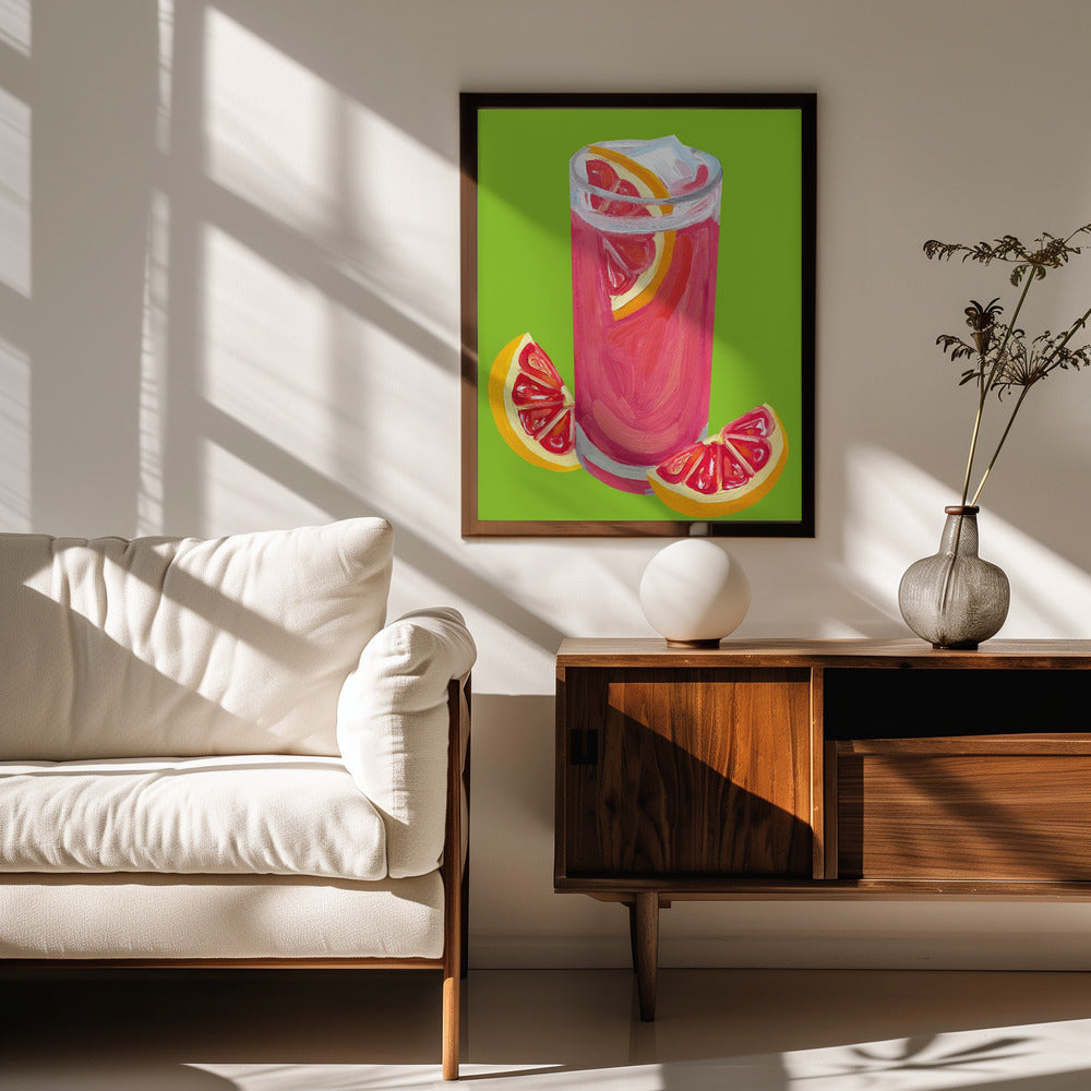 Grapefruit Paloma Pistachio Poster