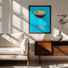 Espresso Martini Sky Blue Poster