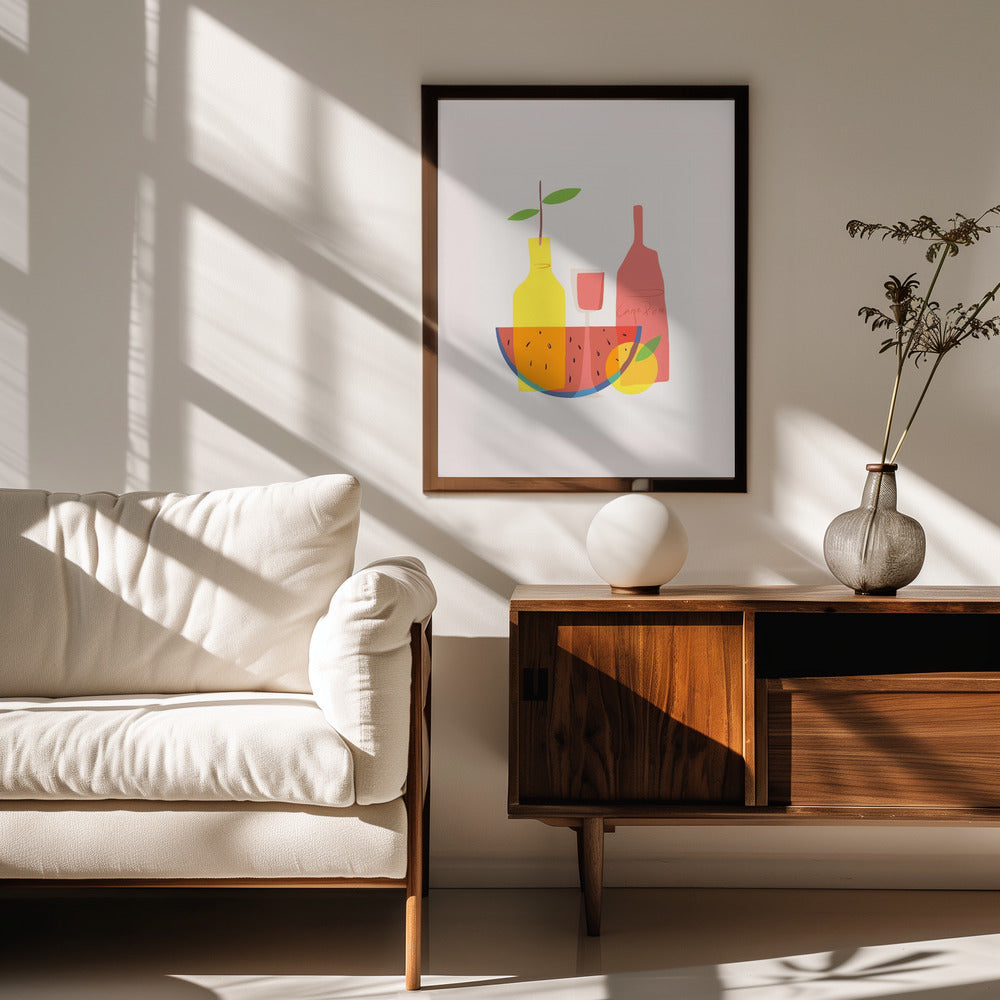 Still Life With Wine and Bottles Poster