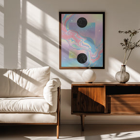 Black Hole Pastel Cosmos Poster