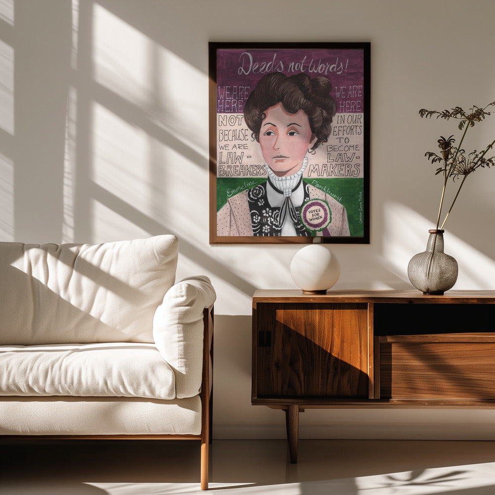 Portrait of a woman, Emmeline Pankhurst Poster