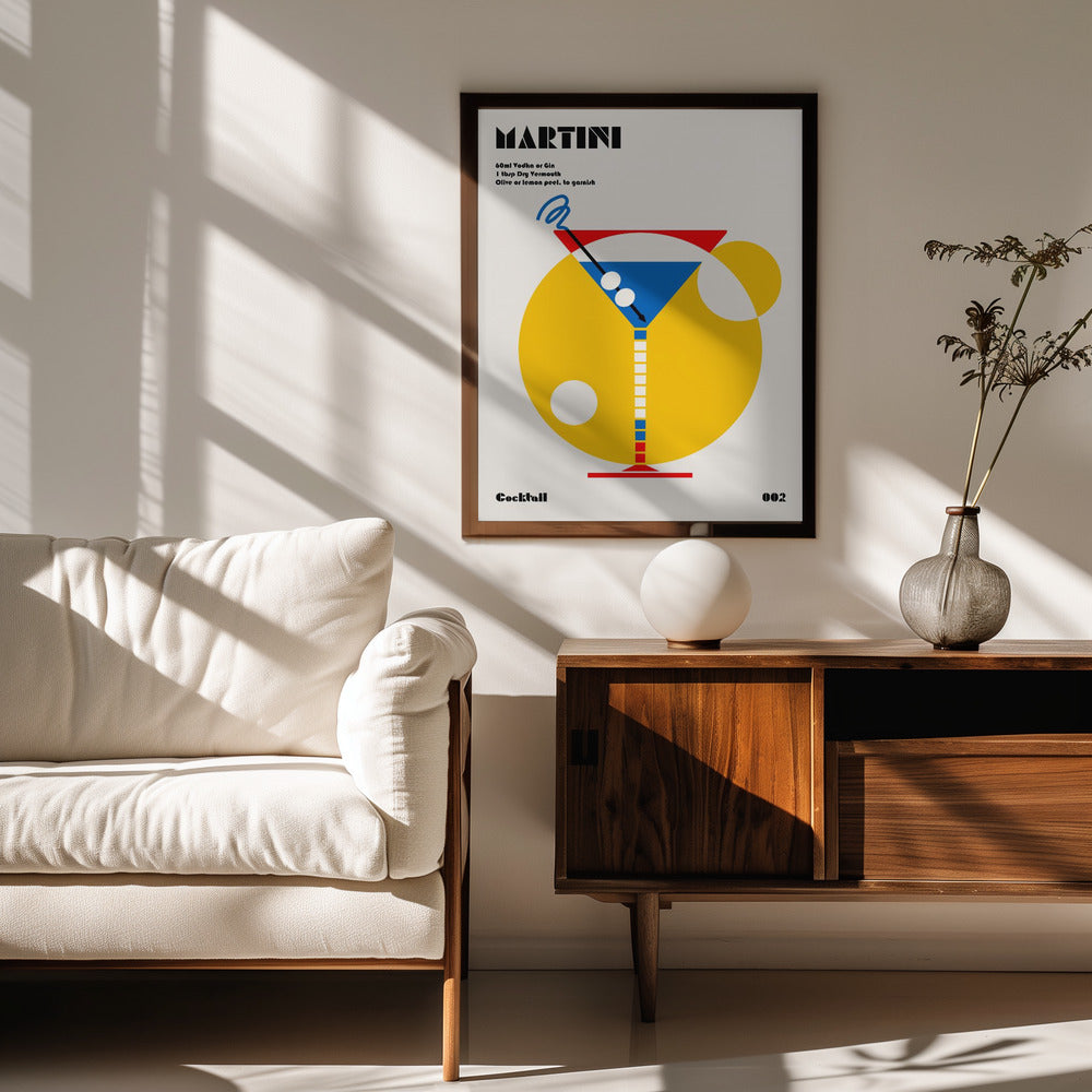 Martini Bauhaus Cocktail Poster