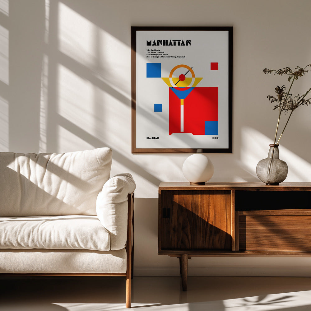 Manhattan Bauhaus Cocktail Poster