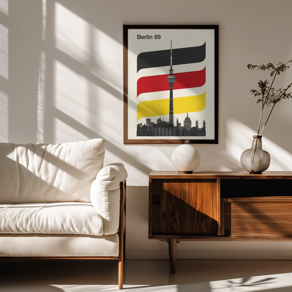 Berlin Retro Travel Print Poster