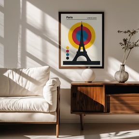 Paris Eiffel Tower Retro travel Print Poster