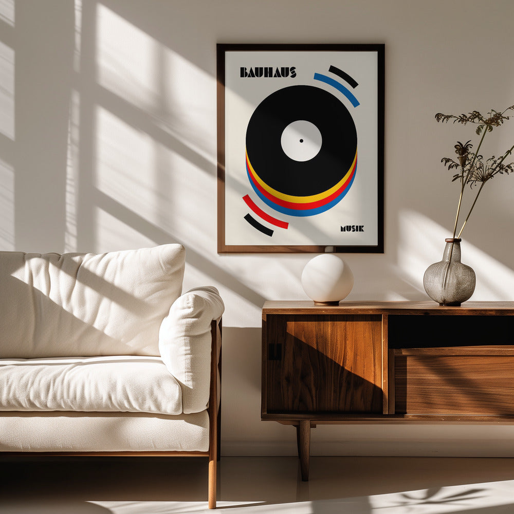 Bauhaus Musik Retro Illustration Poster