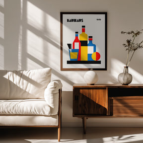 Bauhaus Wine Print Poster