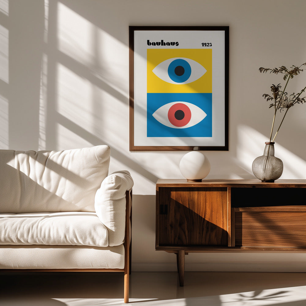 Bauhaus Eyes Abstract Poster