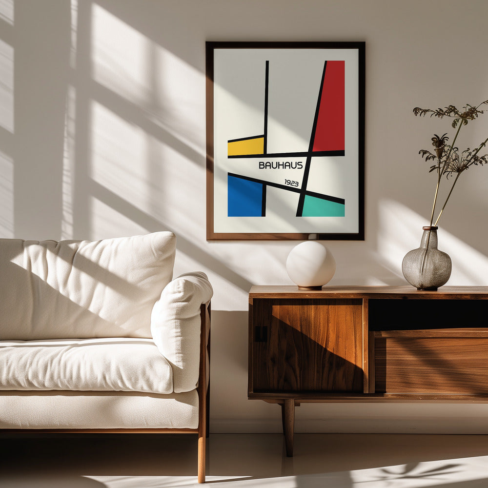 Bauhaus Geometric Design Retro Poster