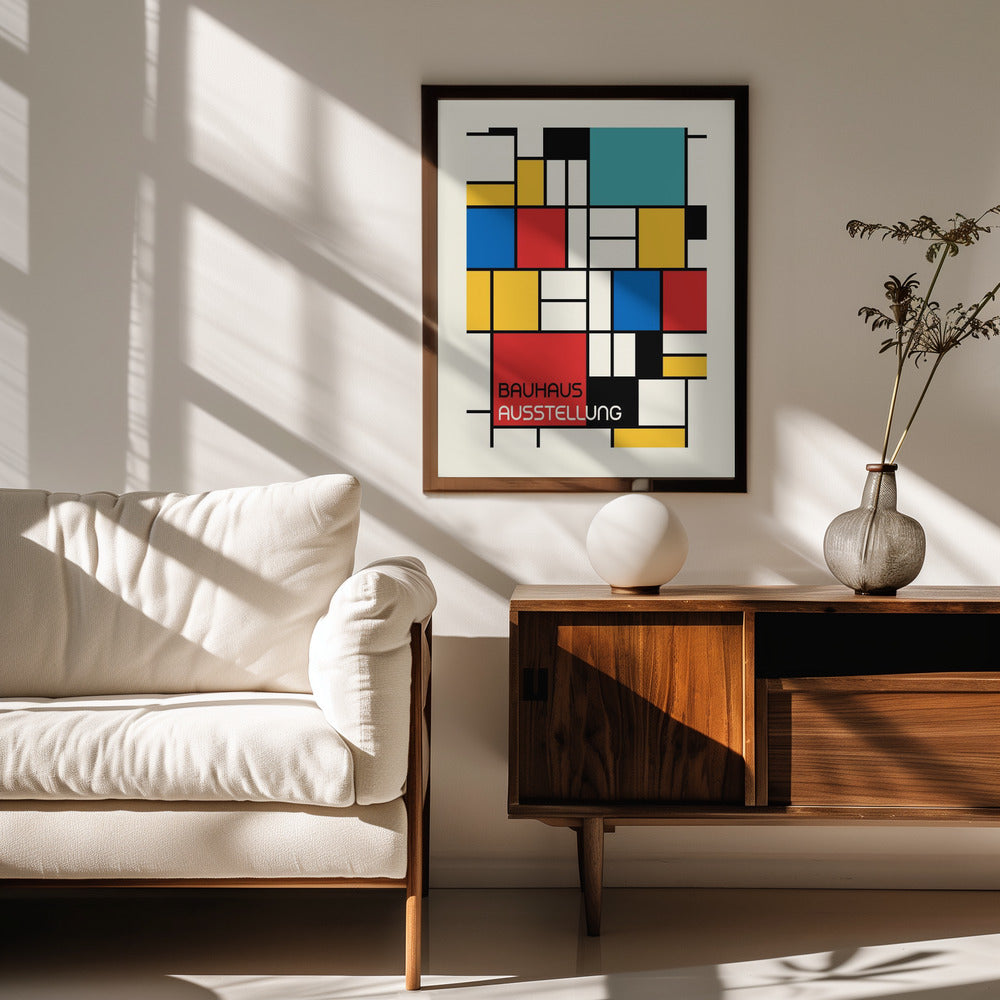 Bauhaus Geometric Design Retro Poster