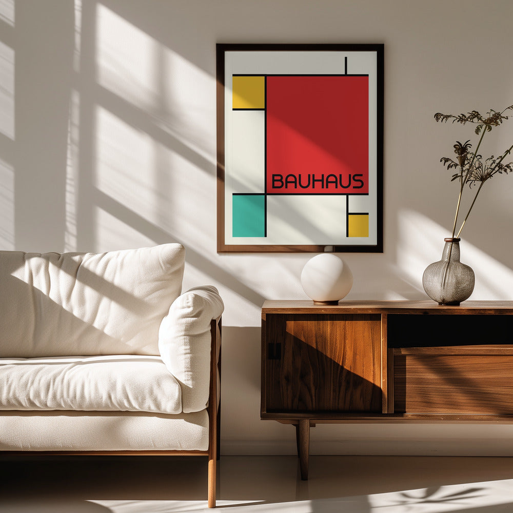 Bauhaus Geometric Design Retro Poster