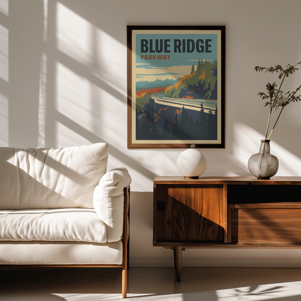 Blue Ridge Parkway Travel Print Poster