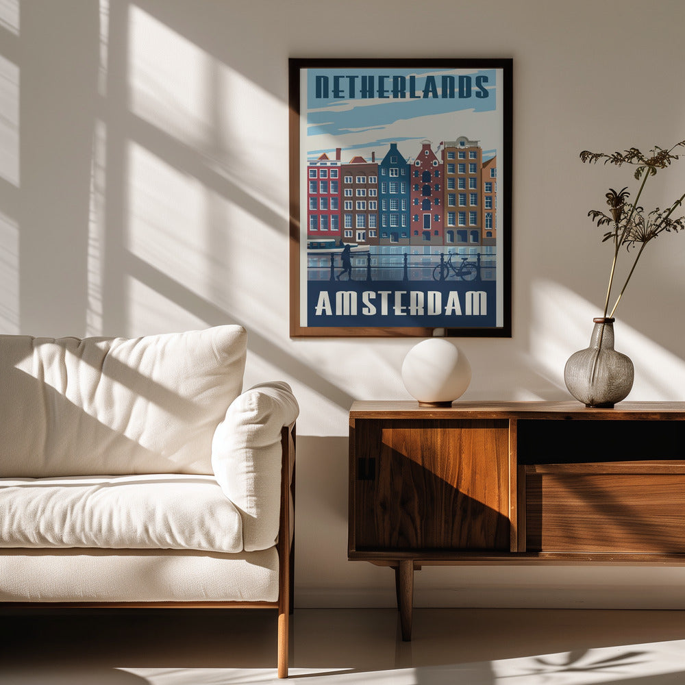 Amsterdam Travel Print Poster