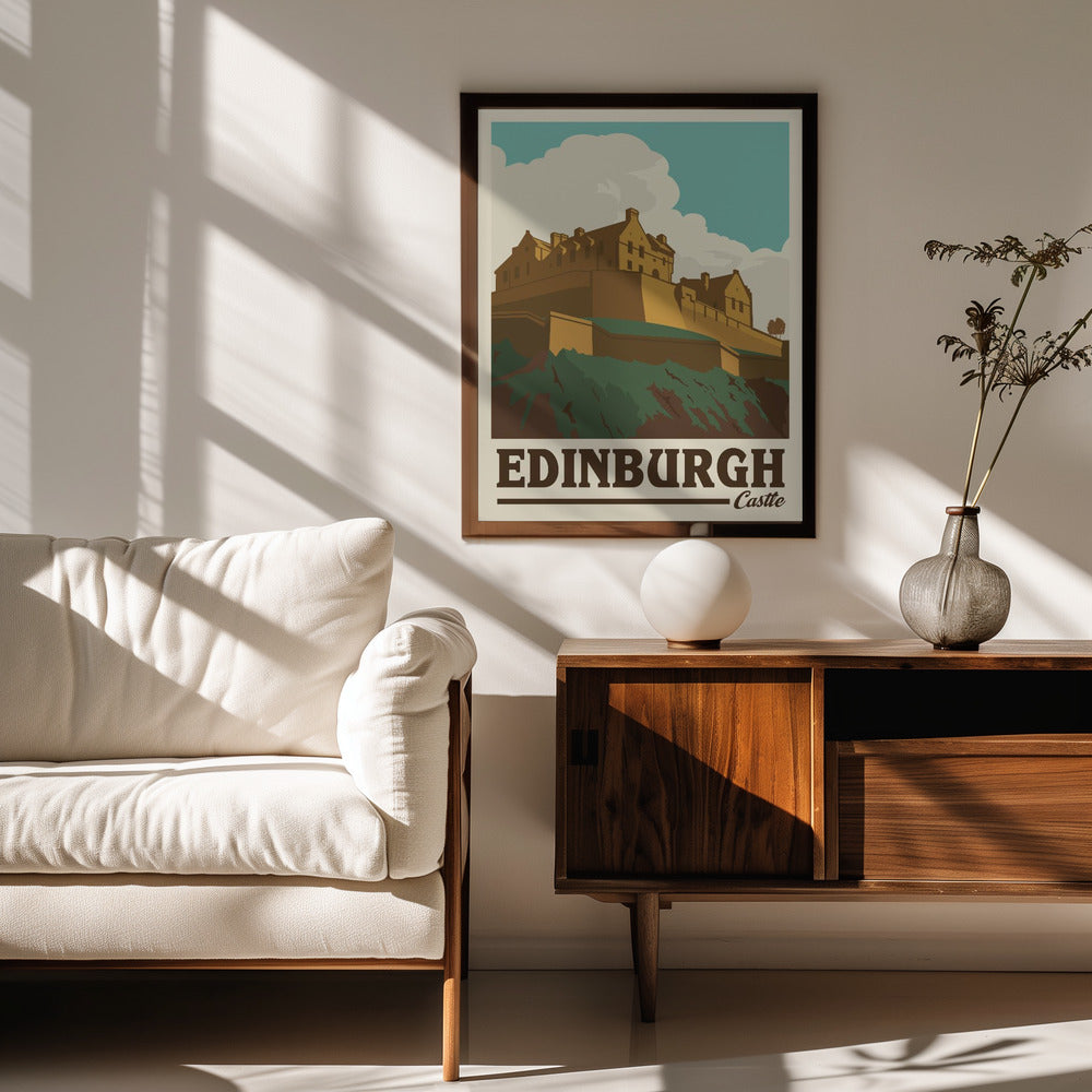 Edinburgh Castle Travel Print Poster