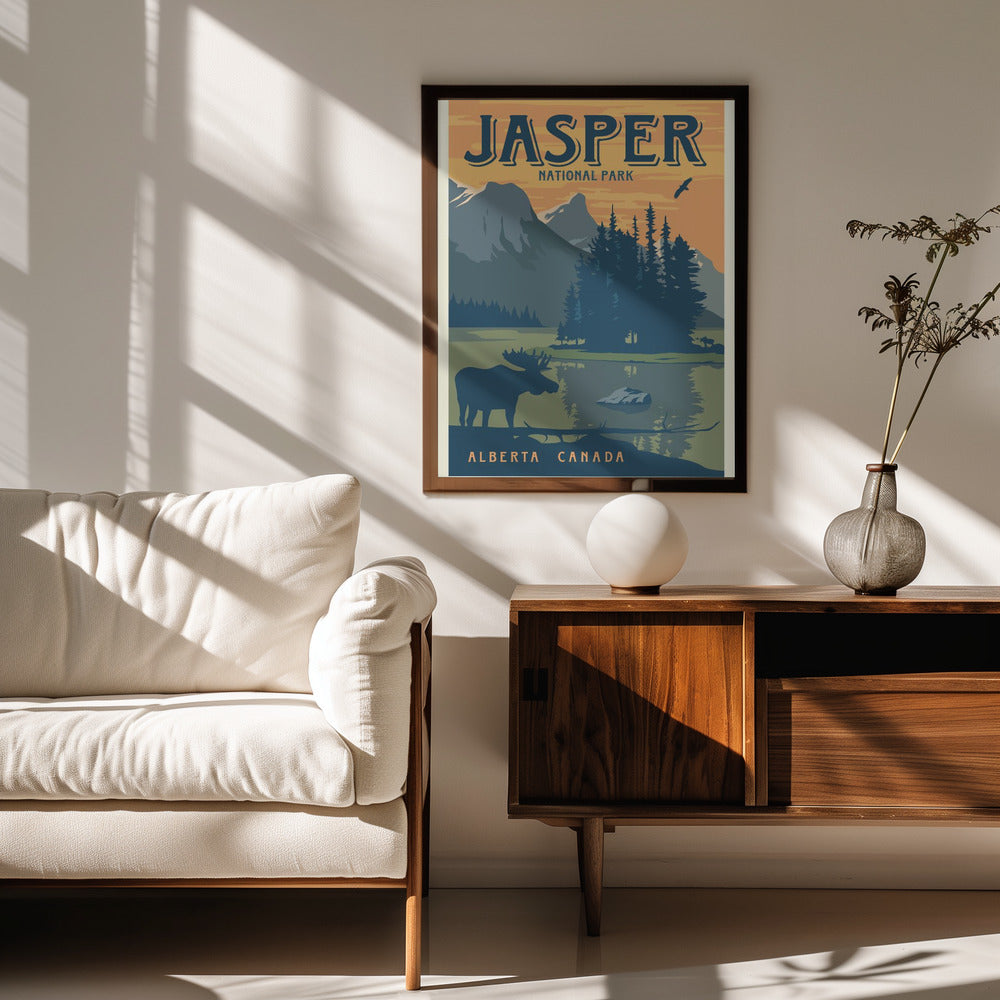 Jasper National Park Travel Print Poster