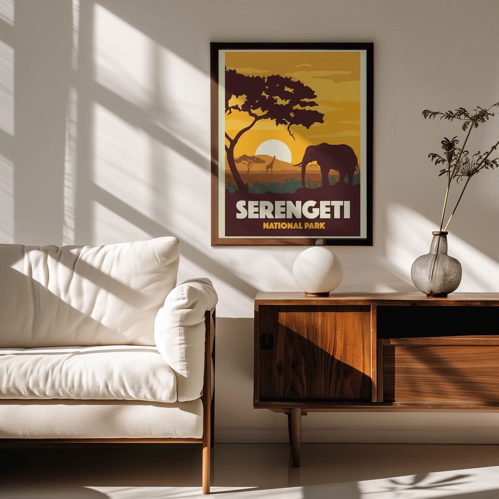 Serengeti National Park Travel Print Poster