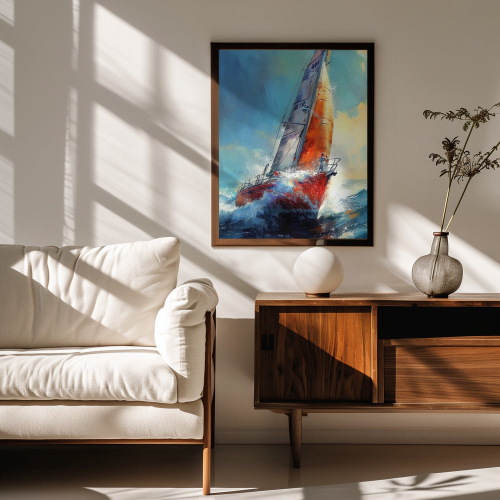 Yacht racing sport art 30 Poster