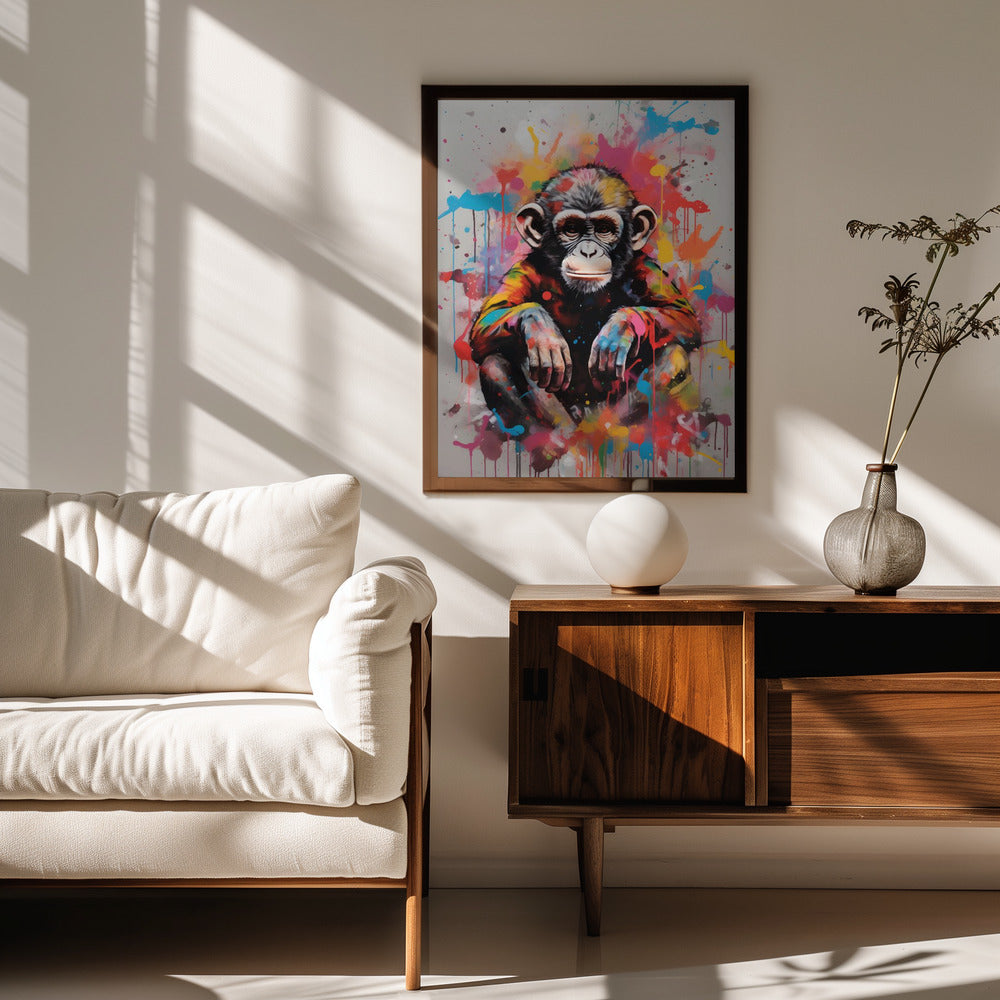 Monkey Pop Art Poster