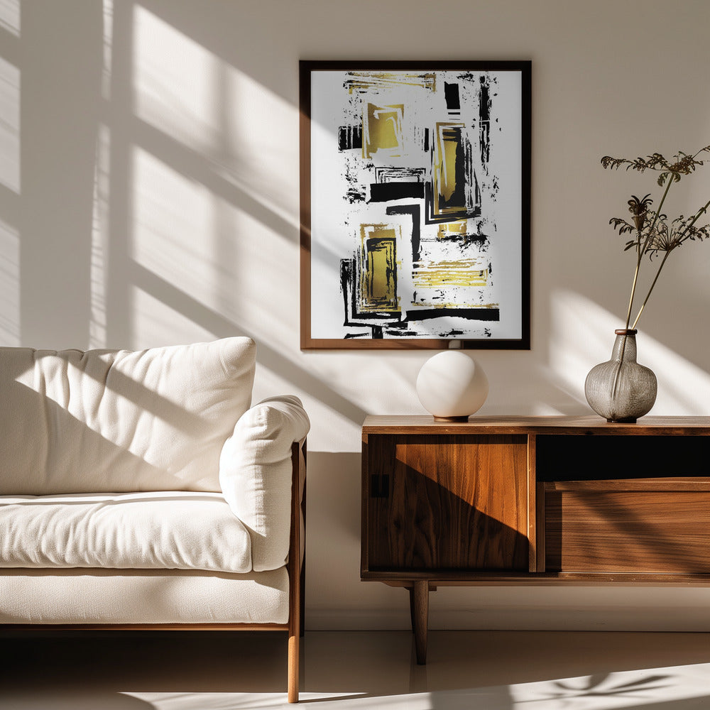 ABSTRACT ART Edgy Structures Poster