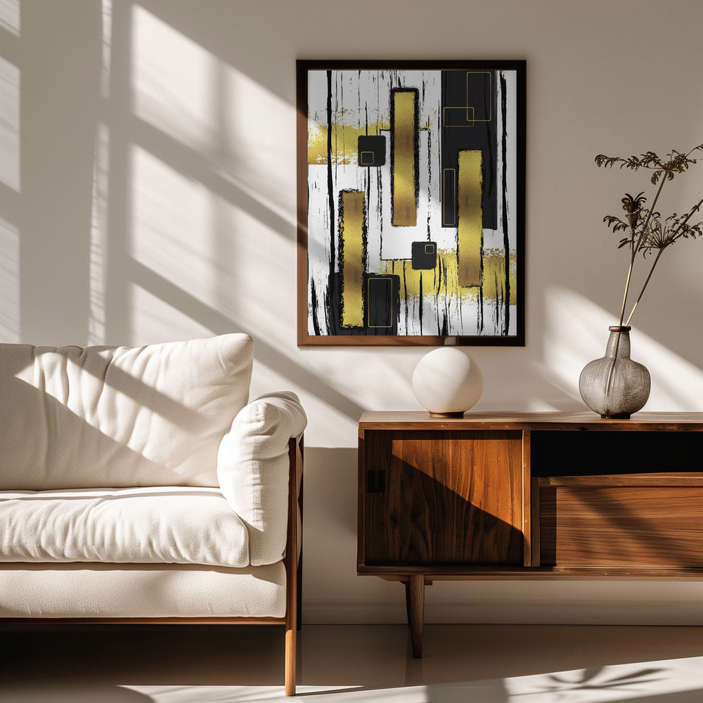 ABSTRACT ART Lively geometric fun Poster