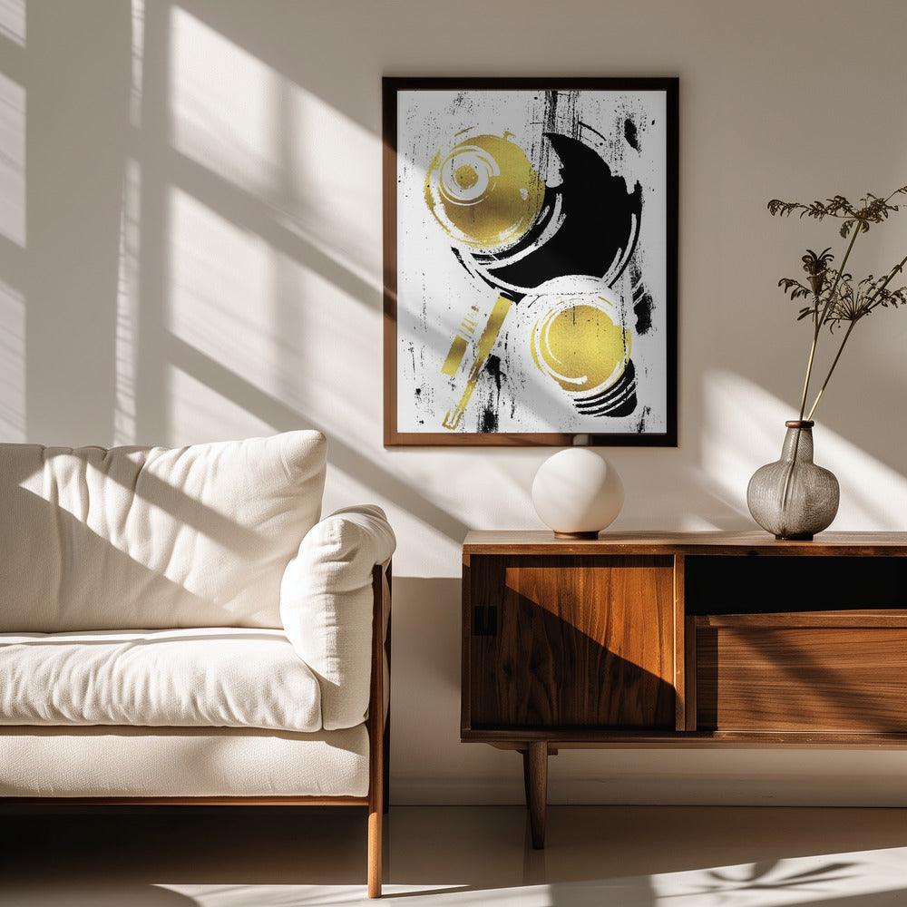 ABSTRACT ART Flying spheres Poster